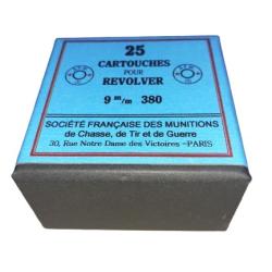 9 mm 380 ou 9mm Bulldog: Reproduction boite cartouches (vide) SFM 8990153