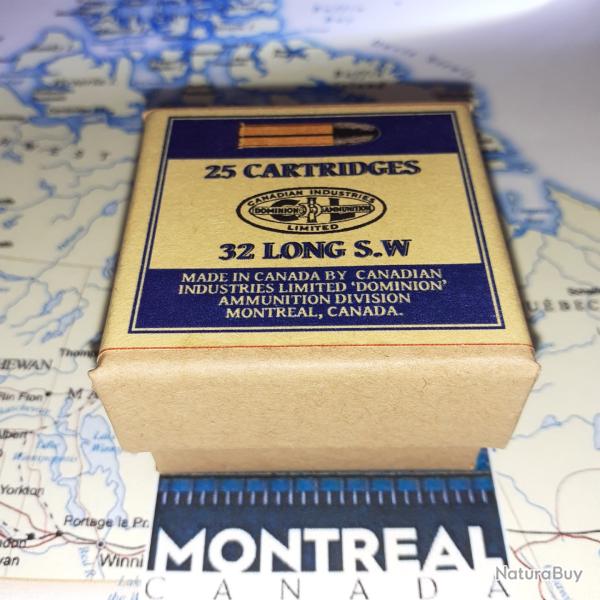 32 Long Smith & Wesson (CIL Dominion): AU CHOIX; Reproduction boite munitions (vide) CIL 8990180