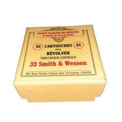 32 SW ou 32 Smith & Wesson: Reproduction boite cartouches (vide) SOCIETE FRANCAISE MUNITIONS 8990206