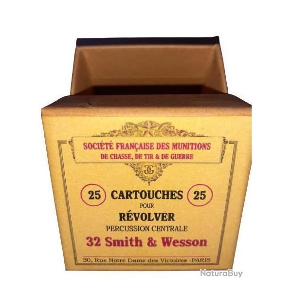 32 SW ou 32 Smith & Wesson: Reproduction boite cartouches (vide) SOCIETE FRANCAISE MUNITIONS 8990206