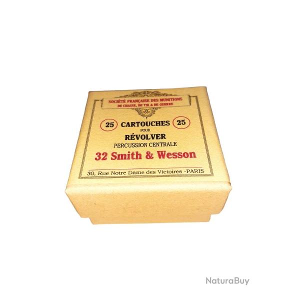 32 SW ou 32 Smith & Wesson: Reproduction boite cartouches (vide) SOCIETE FRANCAISE MUNITIONS 8990206