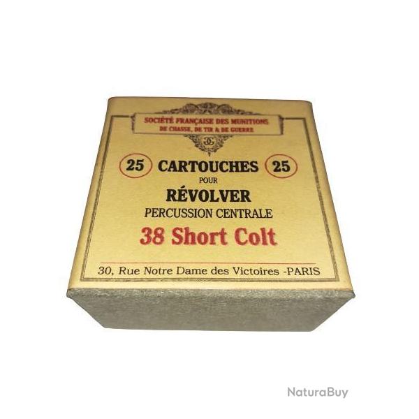 38 Short Colt: Reproduction boite cartouches (vide) SOCIETE FRANCAISE des MUNITIONS 8990244