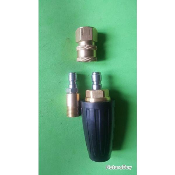 Buse Rotative Rotabuse turbo calibre 040 pour nettoyeur haute pression avec raccords rapide Karcher