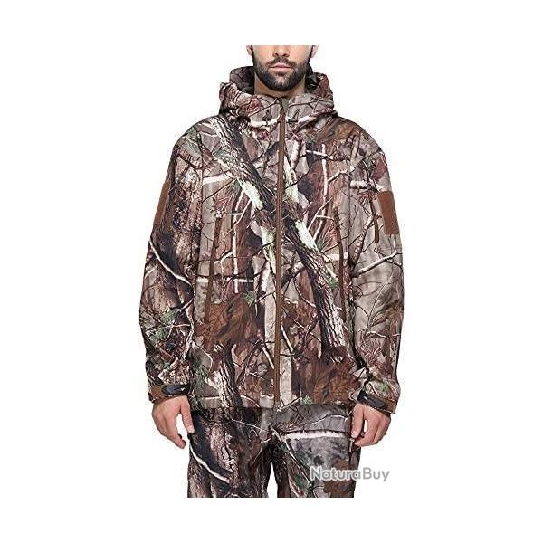 Veste tactique - Veste de chasse - Avec capuche - Etanche - Leaf - Livraison gratuite