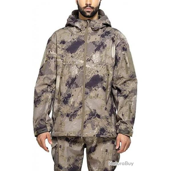 Veste tactique - Veste de chasse - Avec capuche - Etanche - Ruin jaune - Livraison gratuite