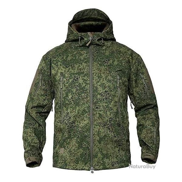 Veste tactique - Veste de chasse - Avec capuche - Etanche - Camouflage russe - Livraison gratuite