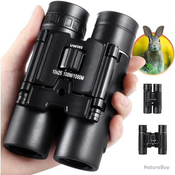 Jumelles Compactes pour Enfant 10x25 Etanche L�g�res Oiseaux Randonn�e Voyage Montagne Concert