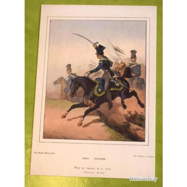 LITHOGRAPHIE , 1 REG LANCIER DE LA GARDE ,PRUSSE, GR�GOIRE ET DENEUX, DERO BECKER EDITEURS