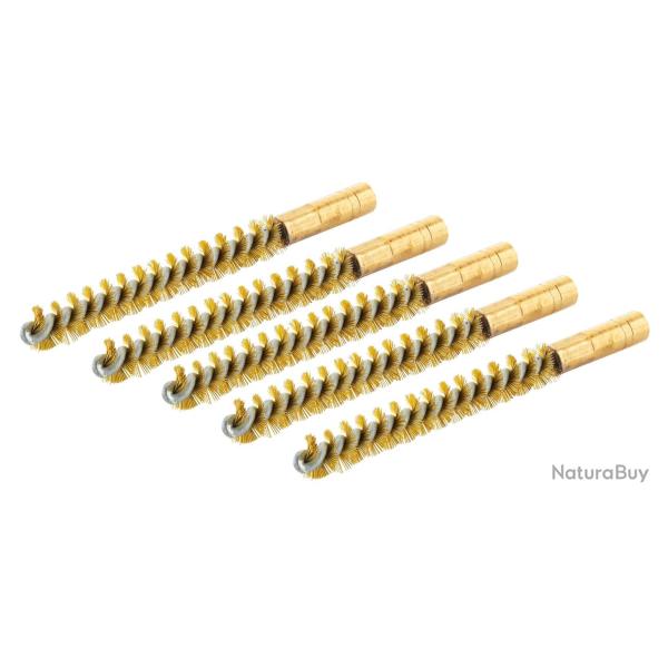 Lot de 5 �couvillons � spirales en laiton cal.6 mm
