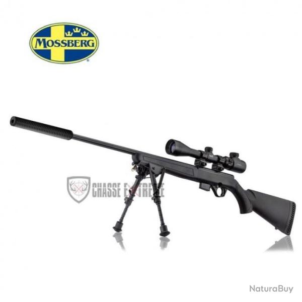 Pack MOSSBERG Plinkster 817 Cal 17 Hmr Synt + Lun 3-9x40 + Mont.+ Bipied + Modrateur de Son