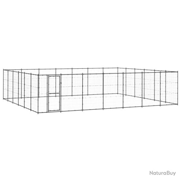 Chenil ext�rieur cage enclos parc animaux chien d'ext�rieur pour chiens acier 50,82 m� 02_0000374