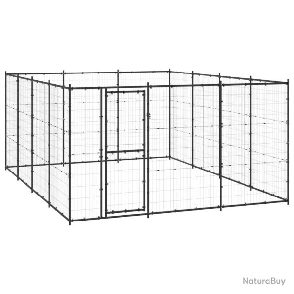 Chenil ext�rieur cage enclos parc animaux chien ext�rieur acier 14,52 m� 02_0000381