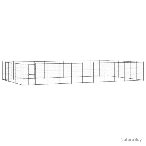 Chenil ext�rieur cage enclos parc animaux chien ext�rieur acier 79,86 m� 02_0000387