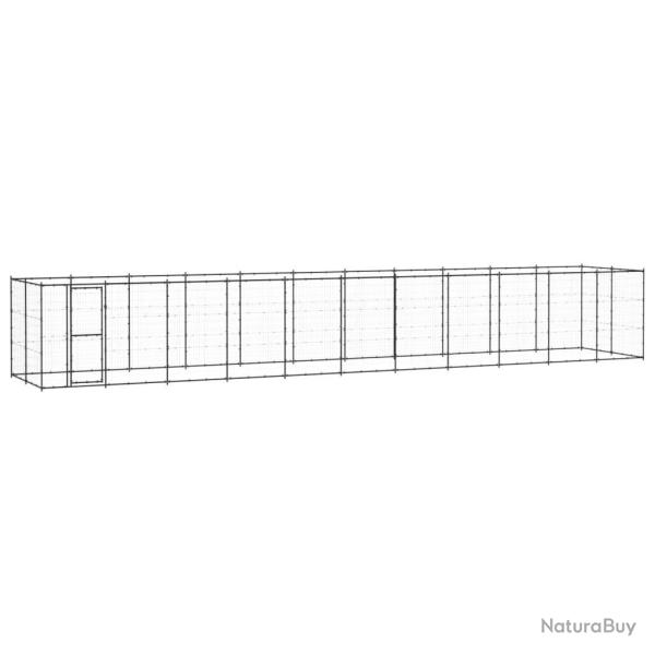 Chenil ext�rieur cage enclos parc animaux chien d'ext�rieur pour chiens acier 26,62 m� 02_0000368