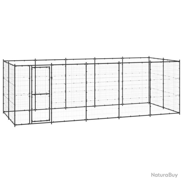 Chenil ext�rieur cage enclos parc animaux chien ext�rieur acier 12,1 m� 02_0000379