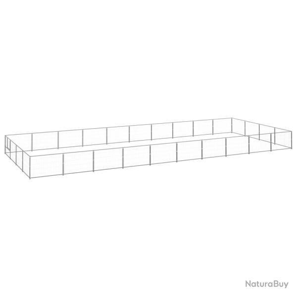 Chenil ext�rieur cage enclos parc animaux chien argent� 40 m� acier 02_0000279