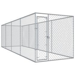 Chenil ext&eacute;rieur cage enclos parc animaux chien d'ext&eacute;rieur pour chiens 760 x 192 x 185 cm 02_00003