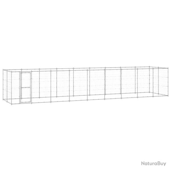 Chenil ext�rieur cage enclos parc animaux chien ext�rieur acier galvanis� 21,78 m� 02_0000413