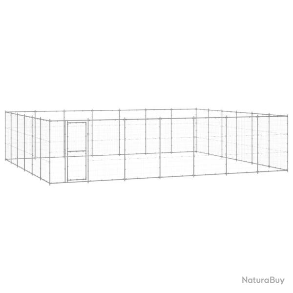 Chenil ext�rieur cage enclos parc animaux chien ext�rieur acier galvanis� 50,82 m� 02_0000424