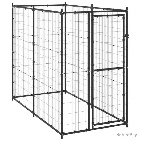 Chenil ext�rieur cage enclos parc animaux chien d'ext�rieur pour chiens acier 110 x 220 x 180 cm 02