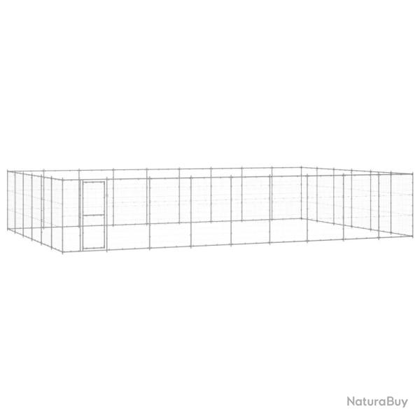 Chenil ext�rieur cage enclos parc animaux chien ext�rieur acier galvanis� 65,34 m� 02_0000426