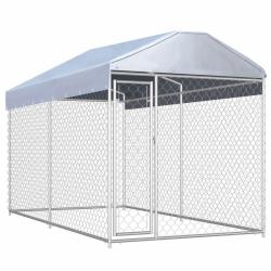 Chenil ext&eacute;rieur cage enclos parc animaux chien d'ext&eacute;rieur avec toit pour chiens 225 cm 02_0000329