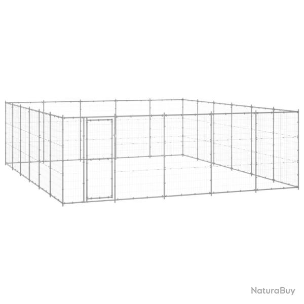 Chenil ext�rieur cage enclos parc animaux chien ext�rieur acier galvanis� 36,3 m� 02_0000421