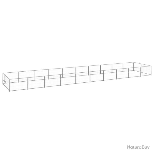 Chenil ext�rieur cage enclos parc animaux chien argent� 20 m� acier 02_0000250