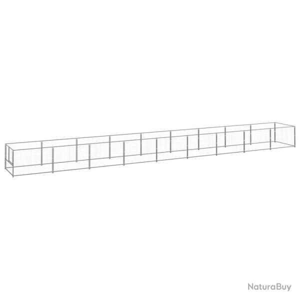 Chenil ext�rieur cage enclos parc animaux chien argent� 9 m� acier 02_0000307