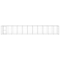 Chenil ext&eacute;rieur cage enclos parc animaux chien ext&eacute;rieur acier galvanis&eacute; 26,62 m&sup2; 02_0000418