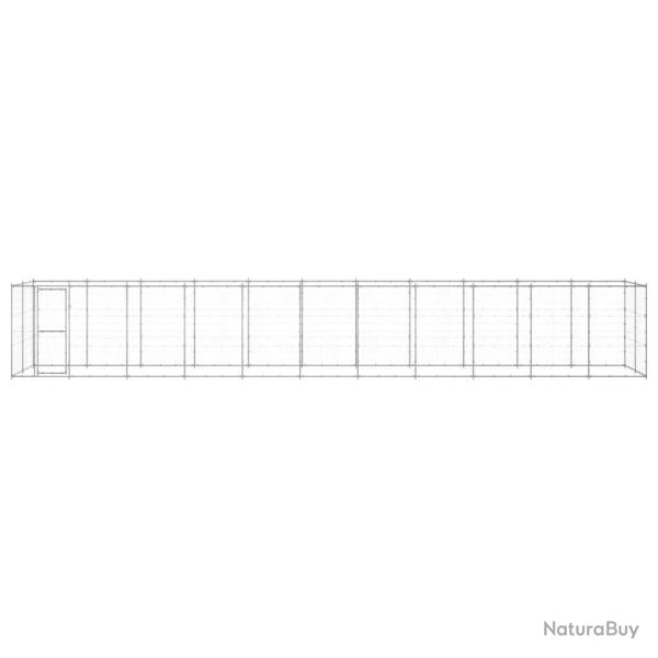 Chenil ext�rieur cage enclos parc animaux chien ext�rieur acier galvanis� 26,62 m� 02_0000418