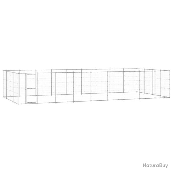 Chenil ext�rieur cage enclos parc animaux chien ext�rieur acier galvanis� 43,56 m� 02_0000423