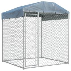 Chenil ext&eacute;rieur cage enclos parc animaux chien d'ext&eacute;rieur avec toit pour chiens 225 cm 02_0000324