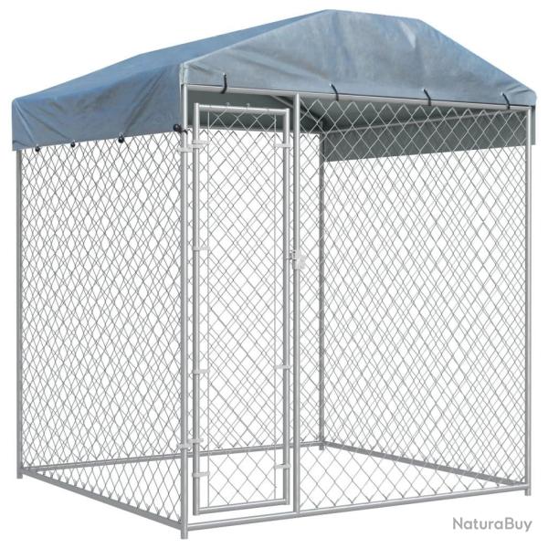 Chenil ext�rieur cage enclos parc animaux chien d'ext�rieur avec toit pour chiens 225 cm 02_0000324