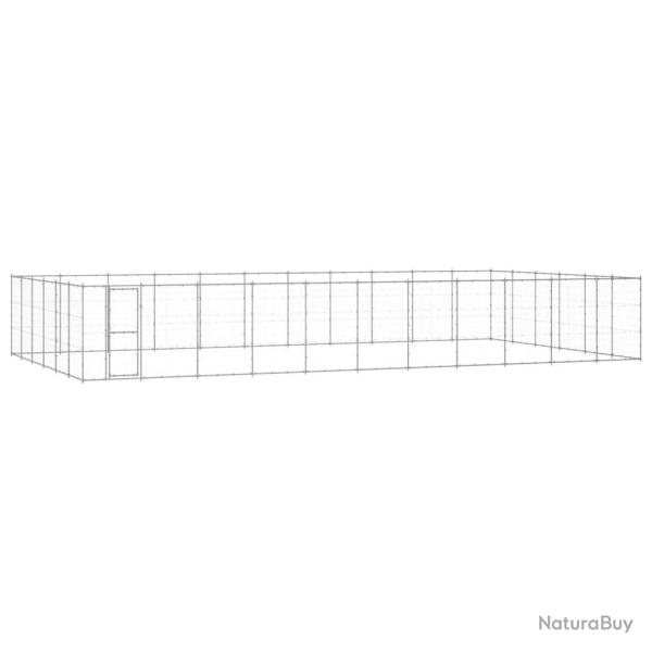 Chenil ext�rieur cage enclos parc animaux chien ext�rieur acier galvanis� 79,86 m� 02_0000429