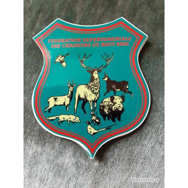 1 autocollant Federation dpartementale des chasseurs du Haut Rhin neuf