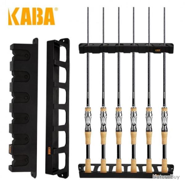 Support de Cannes � P�che Mural avec 6 Emplacements Multifonction Rangement Meuble P�cheur