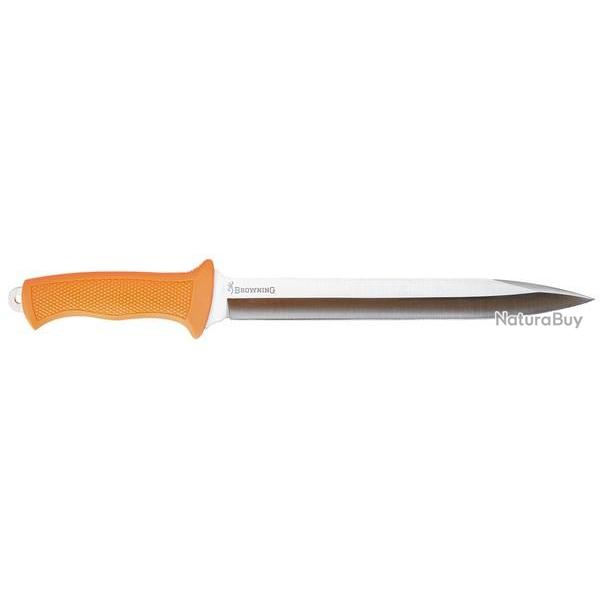 DAGUE BROWNING OMEGA ORANGE MANCHE POLYM�RE LAME 24CM FOURREAU CUIR