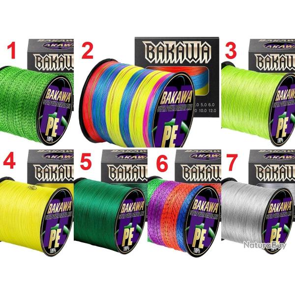 Tresse Fil de Peche Multifilament PE 8 brins 300m-Au Choix-0.325mm 27.2kg