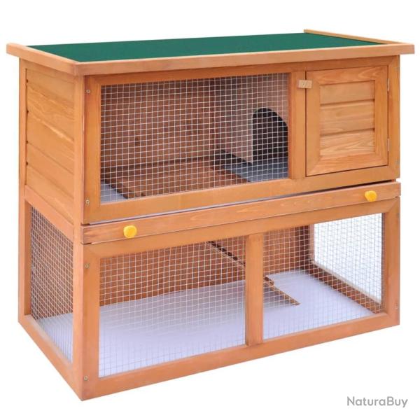 Clapier d'ext�rieur enclos 90 x 45 x 80 cm pour petits animaux 1 porte bois 02_0000618