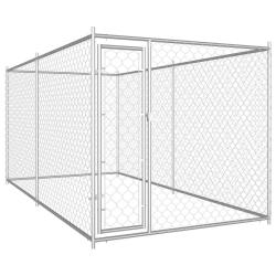 Chenil ext&eacute;rieur cage enclos parc animaux chien d'ext&eacute;rieur pour chiens 382 x 192 x 185 cm 02_00003