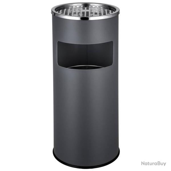 Cendrier ext�rieur design avec poubelle en acier inoxydable 30 litres gris 08_0000549