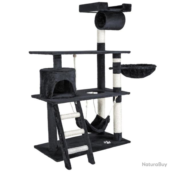 Arbre � chat griffoir grattoir niche jouet animaux peluch� gris fonc� 141 cm 08_0000512