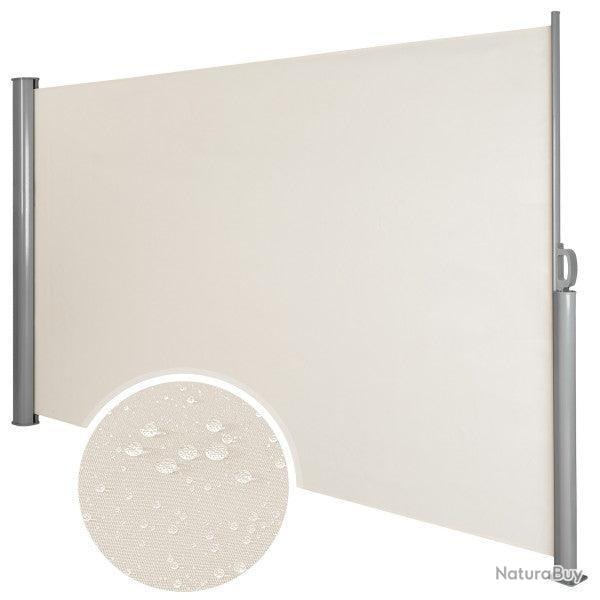 Auvent store lat�ral brise-vue abri soleil aluminium r�tractable 160 x 300 cm beige 08_0000528