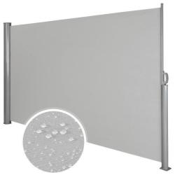Auvent store lat&eacute;ral brise-vue abri soleil aluminium r&eacute;tractable 160 x 300 cm gris 08_0000529