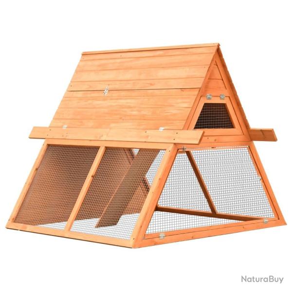 Clapier bois de pin et de sapin massif 152 x 128 x 108 cm bois marron 02_0000582