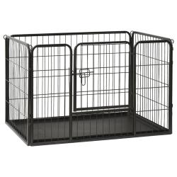 Parc pour chiots acier 91,5 x 59 x 61 cm acier noir 02_0000570