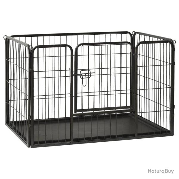 Parc pour chiots acier 91,5 x 59 x 61 cm acier noir 02_0000570