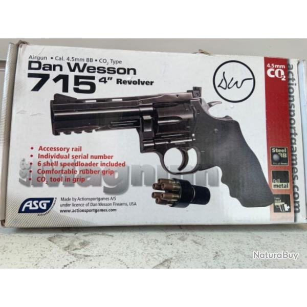 8088 REVOLVER ASG DAN WESSON 715 4" cal4,5 2,1joules CO2 NEUF