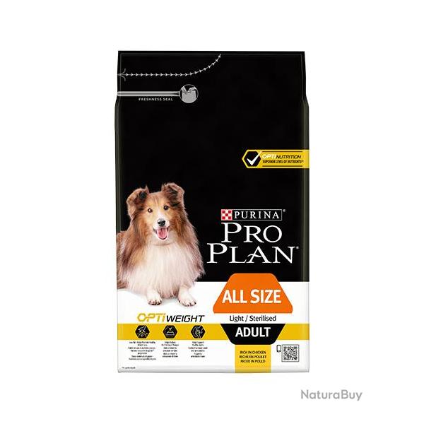 PROPLAN DOG ADULT LIGHT STERILISED POULET 3KGS